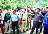 DC Ramban during visit to flood-affected areas on Thursday.