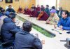 CEC Leh, Advocate Tashi Gyalson chairing a meeting of officers at Council Secretariat.