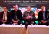 Experts while speaking about scientific management of apple in Srinagar. -Excelsior/Shakeel