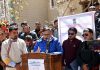 Member of Parliament, Ladakh, Hanifa Jan addressing during a function held on Sunday in Kargil.