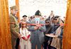 LG BD Mishra inaugurating District Panchayat Resource Centre at Agling in Leh on Saturday.