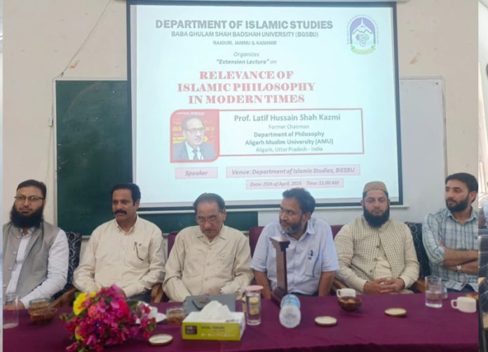 Faculty of Islamic Studies, BGSBU Rajouri attending an extension lecture in the University.