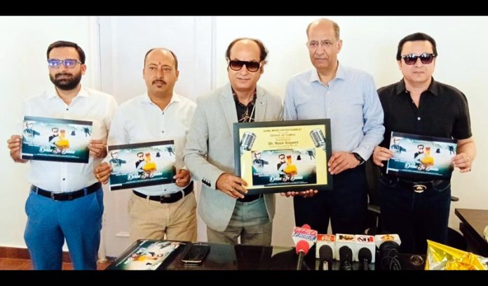 CM’s Advisor Nasir Aslam Wani releasing romantic song album in Jammu on Thursday.