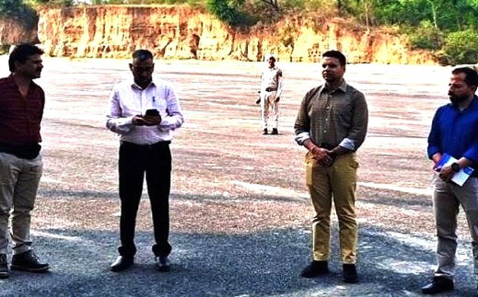 DC Samba inspecting work on Thandi Khui bus stand on Tuesday. DC Samba inspecting work on Thandi Khui bus stand on Tuesday.