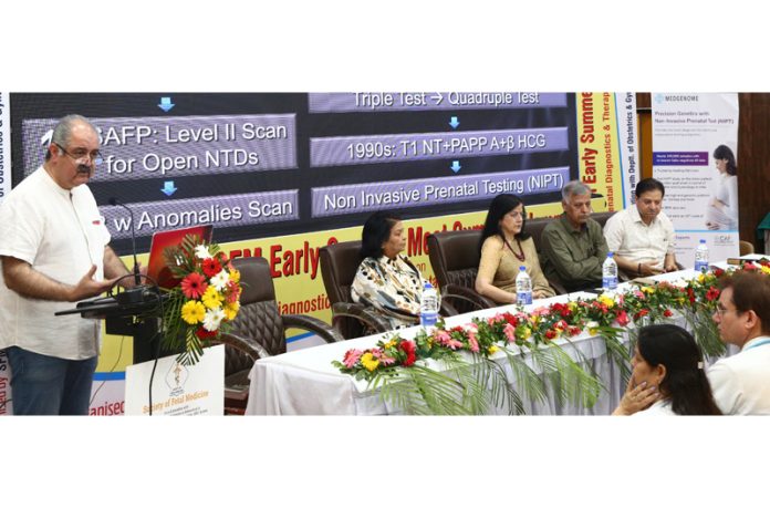 Dignitaries during CME conducted at SMGS Hospital on Monday.