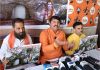 Shiv Sena leaders addressing a press conference at Jammu on Thursday. — Excelsior/Rakesh