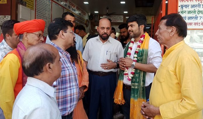 JMC Commissioner, Dr Devansh Yadav, interacting with locals after laying foundation of a toilet complex in Ward No 13 on Friday. JMC Commissioner, Dr Devansh Yadav, interacting with locals after laying foundation of a toilet complex in Ward No 13 on Friday.