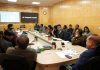 Chief Secretary of Ladakh, Dr Pawan Kotwal, chairing a meeting of the officers on Friday.