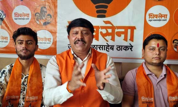Shiv Sena (UBT) J&K chief Manish Sahni addressing a press conference at Jammu. Shiv Sena (UBT) J&K chief Manish Sahni addressing a press conference at Jammu.