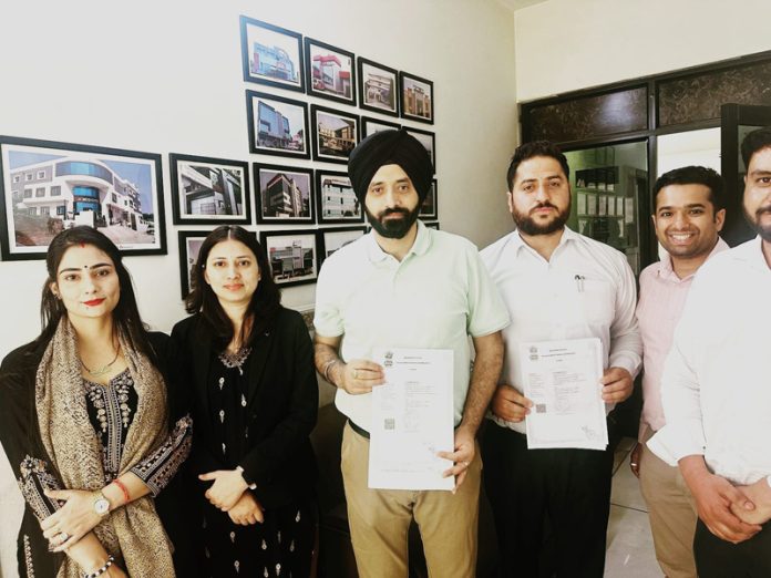 Representatives of People’s Hut Foundation and Ujala Cygnus JK Medicity Jammu during signing of an MoU in Jammu. Representatives of People’s Hut Foundation and Ujala Cygnus JK Medicity Jammu during signing of an MoU in Jammu.