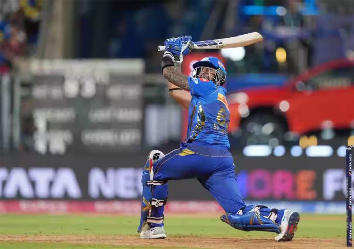 Surya Kumar Yadav playing a shot during his inning of unbeaten 68 runs against CSK at Mumbai on Sunday. Surya Kumar Yadav playing a shot during his inning of unbeaten 68 runs against CSK at Mumbai on Sunday.