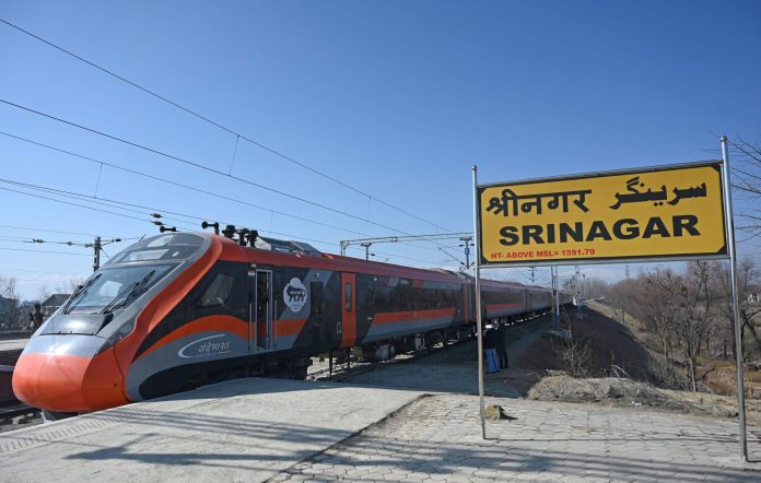 Special Vande Bharat's Trial Conducted On Katra-Sangaldan Section In J&K Special Vande Bharat's Trial Conducted On Katra-Sangaldan Section In J&K