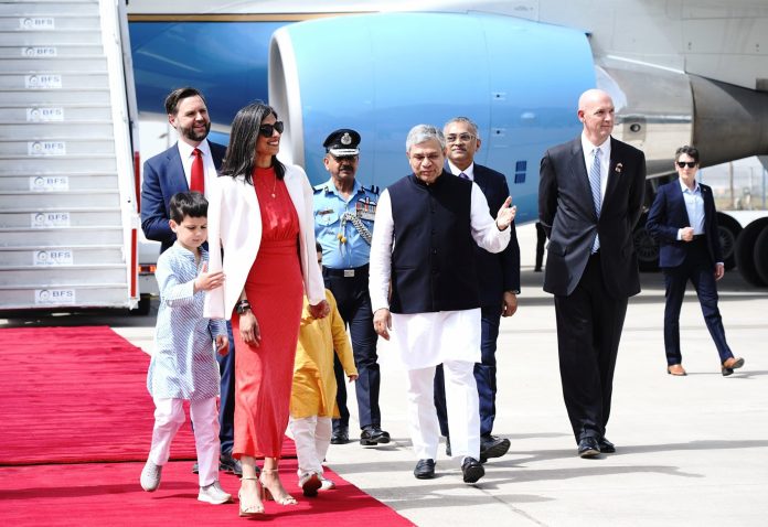 US Vice President Vance, His Family Arrive In Delhi To A Warm Welcome