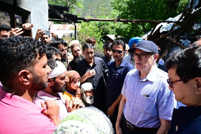 CM Omar Abdullah Visits Shelling Affected Areas, Promises Help To Rebuild Houses CM Omar Abdullah Visits Shelling Affected Areas, Promises Help To Rebuild Houses