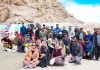 Chairman/CEC Tashi Gyalson during his visit to Wanla Lonpo site (Star Kos Tsay) in Taru village.