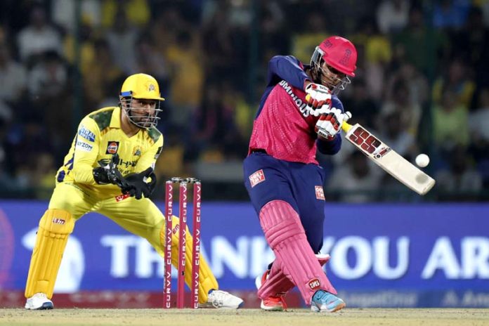 RR’s Vaibhav Suryavanshi in action during his knock of 57 runs against CSK at New Delhi on Tuesday. RR’s Vaibhav Suryavanshi in action during his knock of 57 runs against CSK at New Delhi on Tuesday.