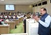 Union Minister Dr Jitendra Singh speaking after launching world's first indigenously developed high-resolution weather forecast system "Bharat Forecast System", at Vigyan Bhawan, New Delhi on Monday.