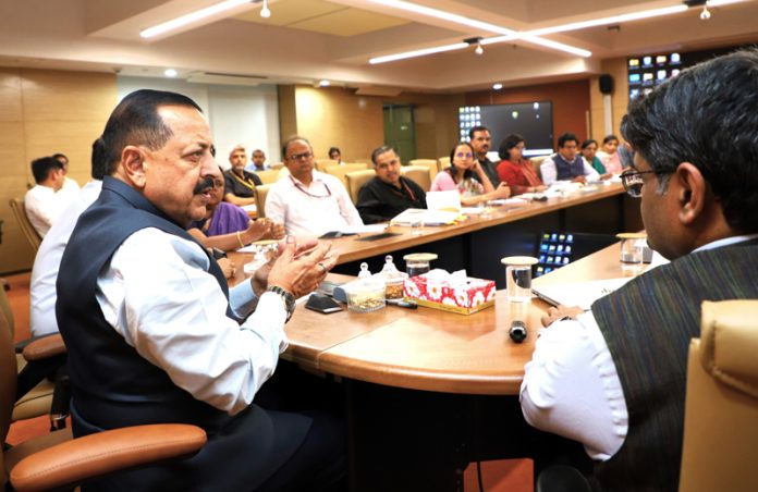 Union Minister Dr Jitendra Singh chairing a high-level meeting of Department of Science & Technology at Technology Bhawan, New Delhi on Monday. Union Minister Dr Jitendra Singh chairing a high-level meeting of Department of Science & Technology at Technology Bhawan, New Delhi on Monday.