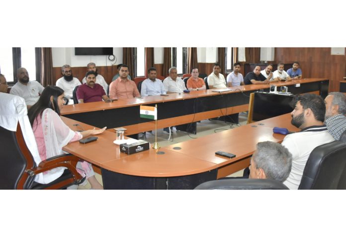 DC Reasi chairing a meeting on Saturday.