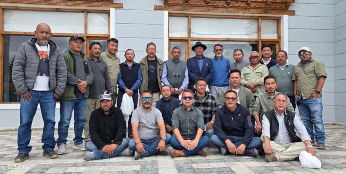 Members of newly formed association LIDA posing for a group photograph in Leh. Members of newly formed association LIDA posing for a group photograph in Leh.