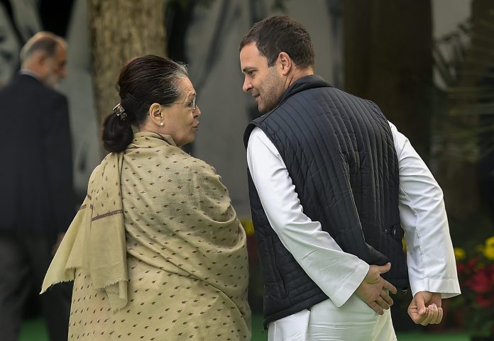 FILE- Sonia Gandhi and Rahul Gandhi