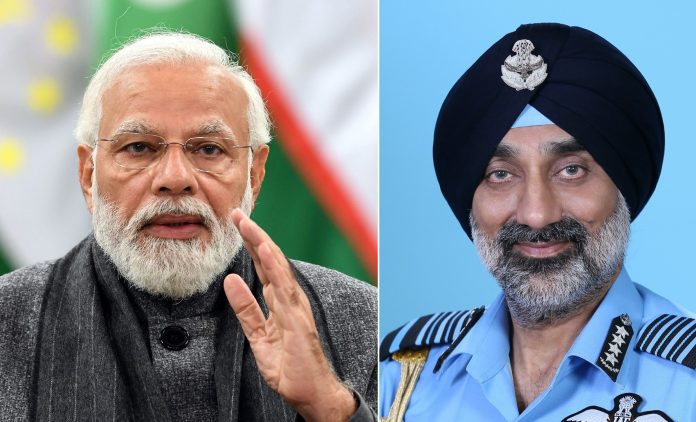 IAF Chief Air Marshal AP Singh Meets With PM Modi