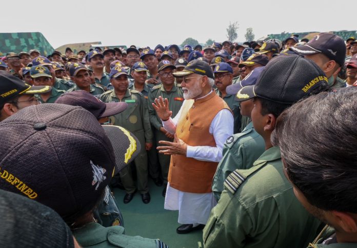 PM Modi Travels To Adampur Air Base, Interacts With Soldiers PM Modi Travels To Adampur Air Base, Interacts With Soldiers