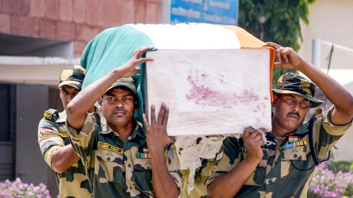 Mortal remains of BSF sub-inspector killed in Pakistani firing reach Patna Airport