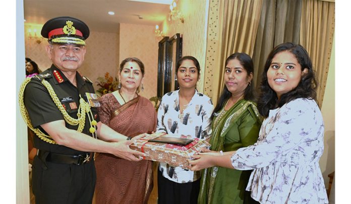 Indian Army chief General Upendra Dwivedi presenting ‘Badge of Sacrifice’ and ‘Certificate of Honour’ to next of kins of fallen soldiers. Indian Army chief General Upendra Dwivedi presenting ‘Badge of Sacrifice’ and ‘Certificate of Honour’ to next of kins of fallen soldiers.