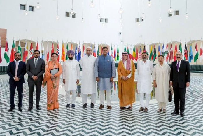 An All Party Delegation during a meeting with Minister of State of Foreign Affairs of Saudi Arabia. An All Party Delegation during a meeting with Minister of State of Foreign Affairs of Saudi Arabia.