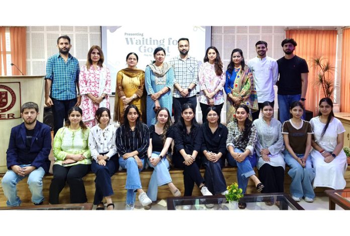 Members of the Literary Club of MIER College of Education posing for a group photograph.
