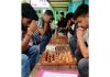 Players displaying keen interest during chess games at Gymnasium Hall of JU in Jammu on Monday.