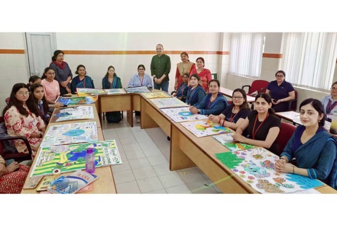 Participants posing along with judges during a programme. Participants posing along with judges during a programme.