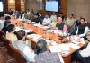 CS Atal Dulloo chairing a high level meeting at Srinagar on Thursday.