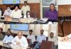 CS Atal Dulloo chairing a meeting at Srinagar on Thursday.