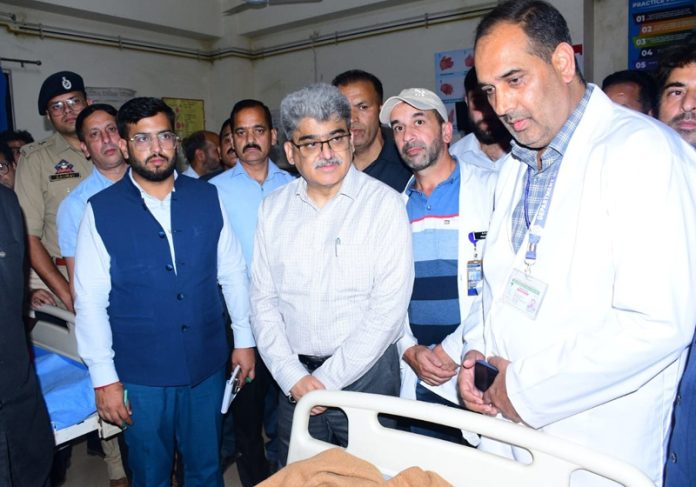 Chief Secretary during visit to GMC Rajouri on Tuesday. Chief Secretary during visit to GMC Rajouri on Tuesday.