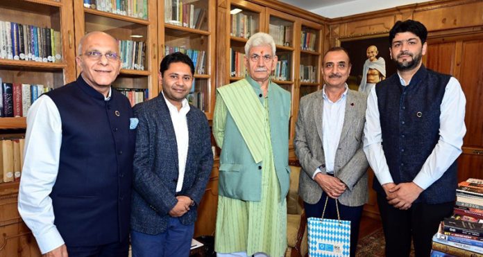 PHDCCI delegation posing with LG Manoj Sinha at Raj Bhavan, Jammu. PHDCCI delegation posing with LG Manoj Sinha at Raj Bhavan, Jammu.