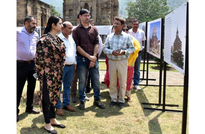 DC Udhampur along with ASI officials at Krimchi Temples on Sunday. DC Udhampur along with ASI officials at Krimchi Temples on Sunday.
