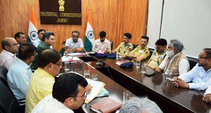 Div Com Ramesh Kumar chairing a meeting on Thursday. Div Com Ramesh Kumar chairing a meeting on Thursday.