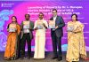 Union Minister Dr L Murugan alongwith other dignitaries releasing reports during the ongoing WAVE Summit.