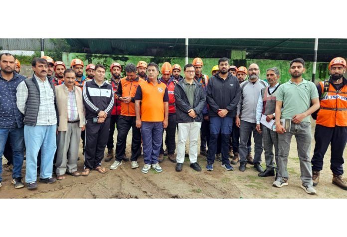 DC Baramulla, Minga Sherpa during visit to Uri on Sunday.