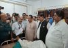 Cong delegation during visit to GMC Hospital, Jammu on Thursday.