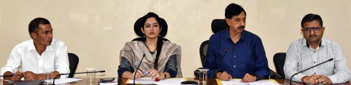 MLA Udhampur Pawan Kumar Gupta alongwith DC Udhampur Saloni Rai chairing a meeting on Tuesday. MLA Udhampur Pawan Kumar Gupta alongwith DC Udhampur Saloni Rai chairing a meeting on Tuesday.