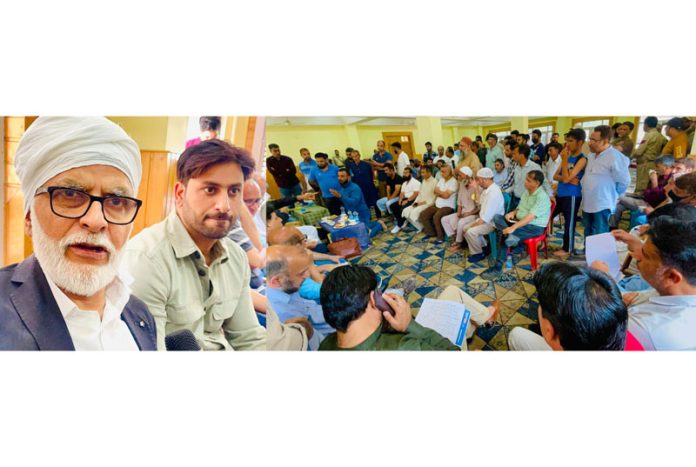 NC leader Ali Mohd Sagar addressing a public meeting in Khanyar on Wednesday. NC leader Ali Mohd Sagar addressing a public meeting in Khanyar on Wednesday.