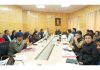 Chief Secretary Dr Pawan Kotwal chairing a meeting in Leh.