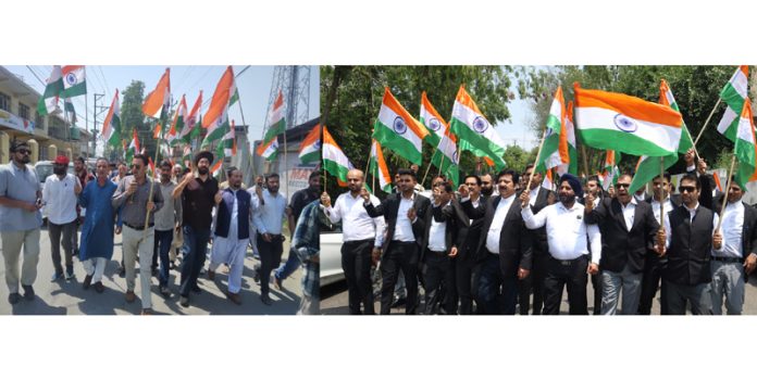 BJP leaders and HC Bar Association members taking out separate Tiranga rallies on Friday.