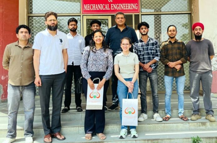 Alumni of SMVDU School of Mechanical Engineering with others during visit to the university for interaction with the students.