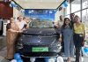 Dignitaries launching Windsor EV Pro Live Business Class in Jammu on Saturday.