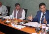 Dignitaries during the meeting of IUST Awantipora on Thursday.