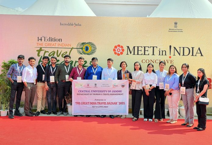 MBA (TTM) students of SMVDU who participated in Great Indian Travel Bazaar.